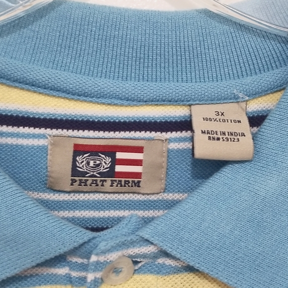 NWT Men's Phat Farm striped polo shirt - Picture 4 of 5